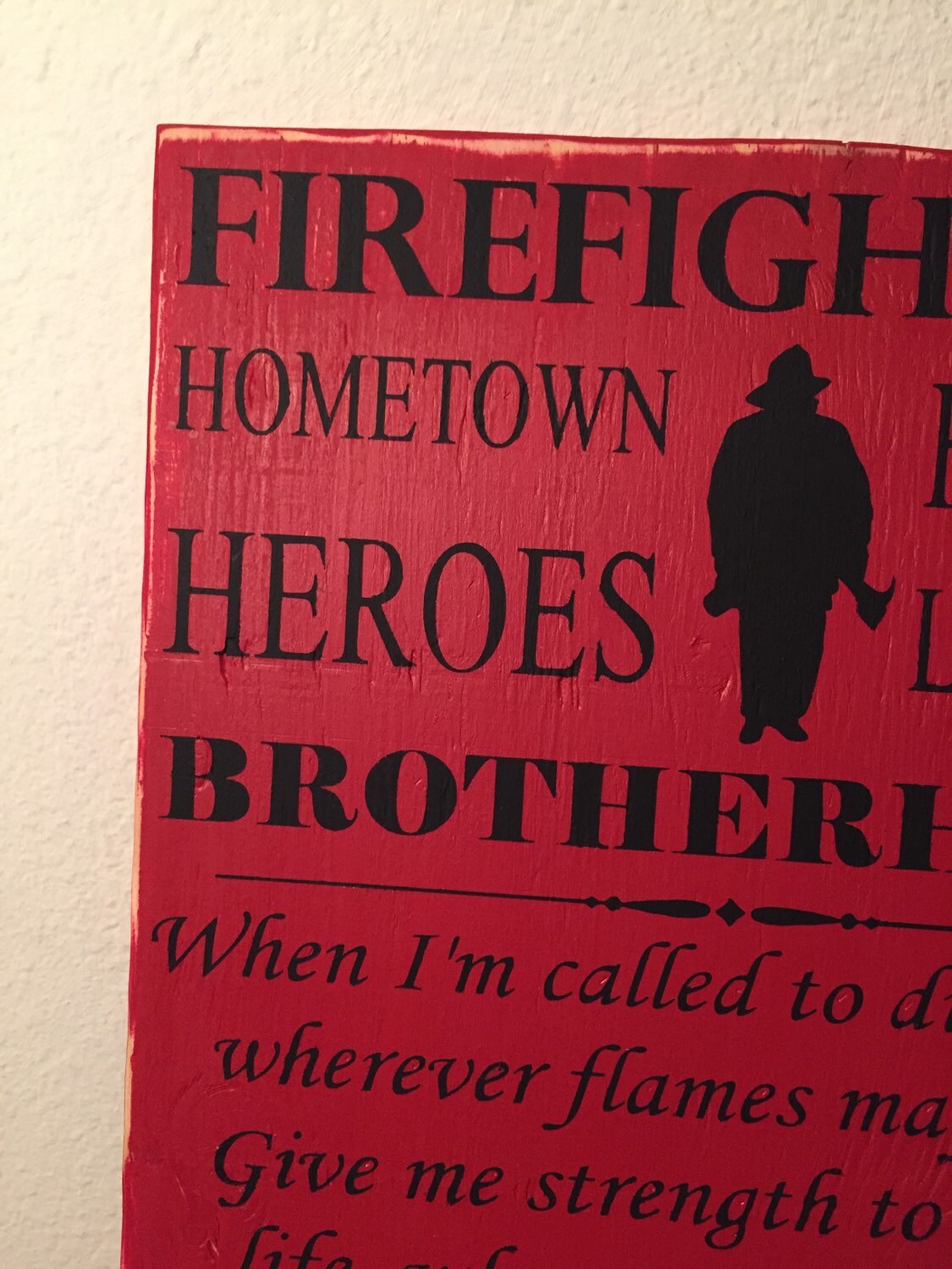 Firefighters Sign Brotherhood Hero Sign Fireman Sign All