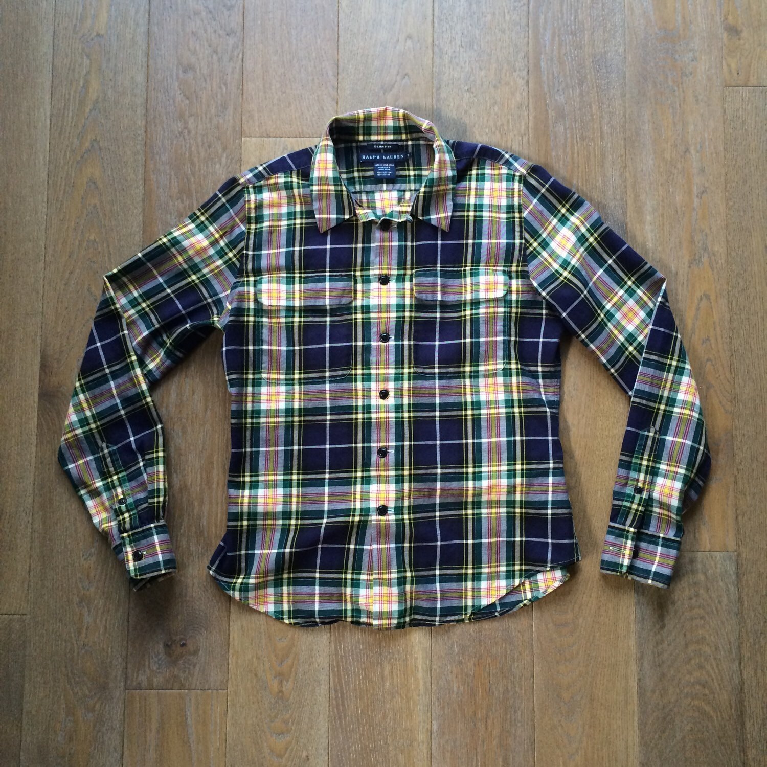 Vtg Ralph Lauren Plaid Shirt Wns US 8