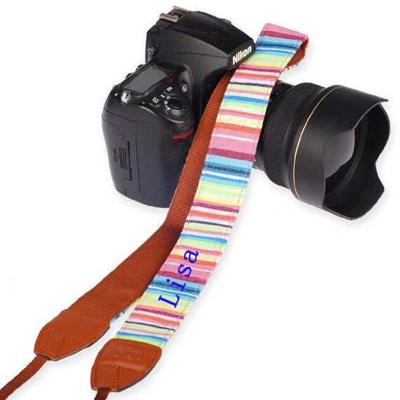 Items similar to Personalized camera strap. Folk style bohemian camera