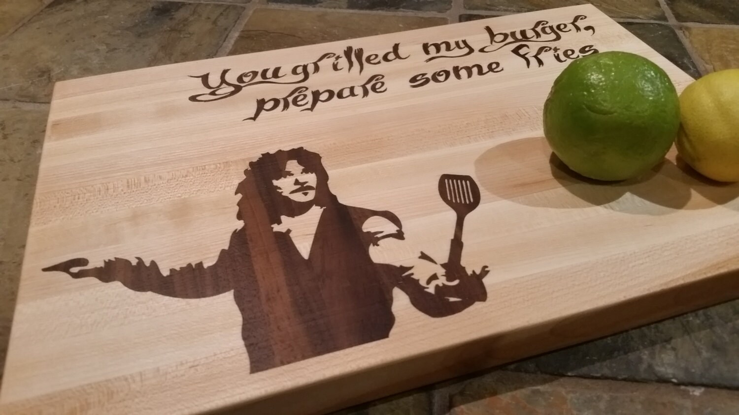 9x13 Princess Bride Cutting Board. Personalized Mother's