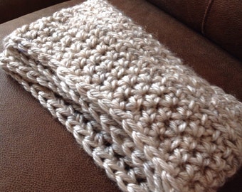 Handmade hand crocheted artisan infinity eternity cowl neck warmer.