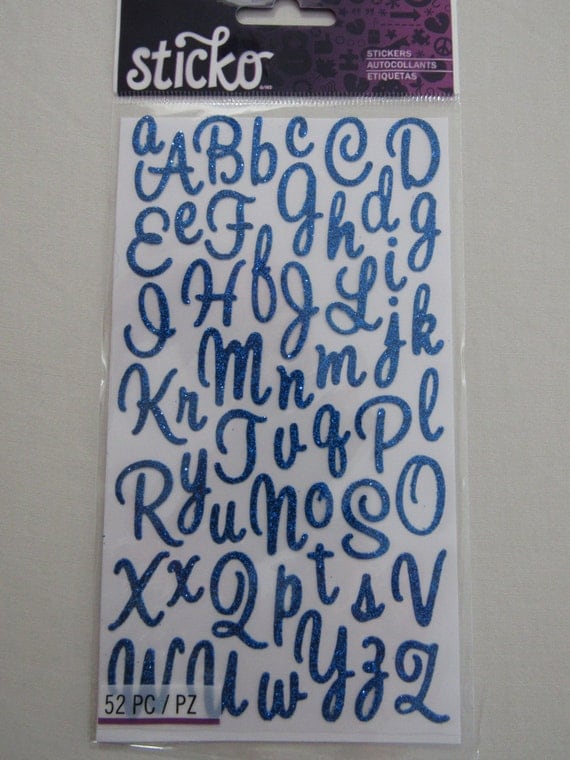 sticko alphabet scrapbooking stickers by mystickercollections