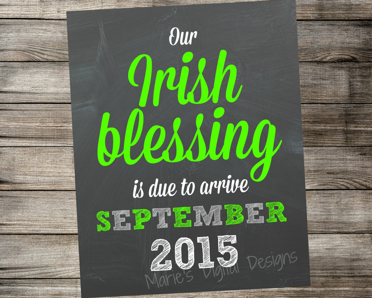 Printable Pregnancy Announcement Our Irish Blessing St