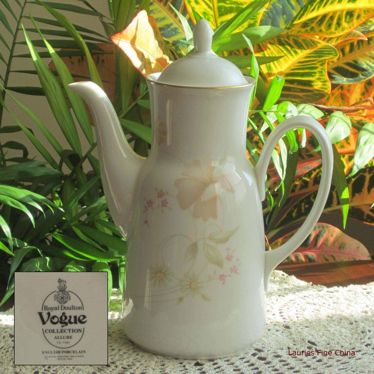 Royal Doulton ALLURE TC1151 Bone China Coffee Pot with Lid Haute Juice