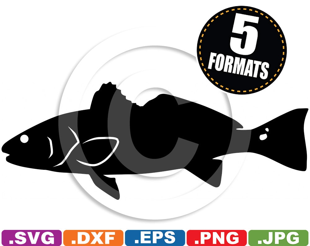 Download Redfish Clip Art Image svg & dxf cutting files for Cricut