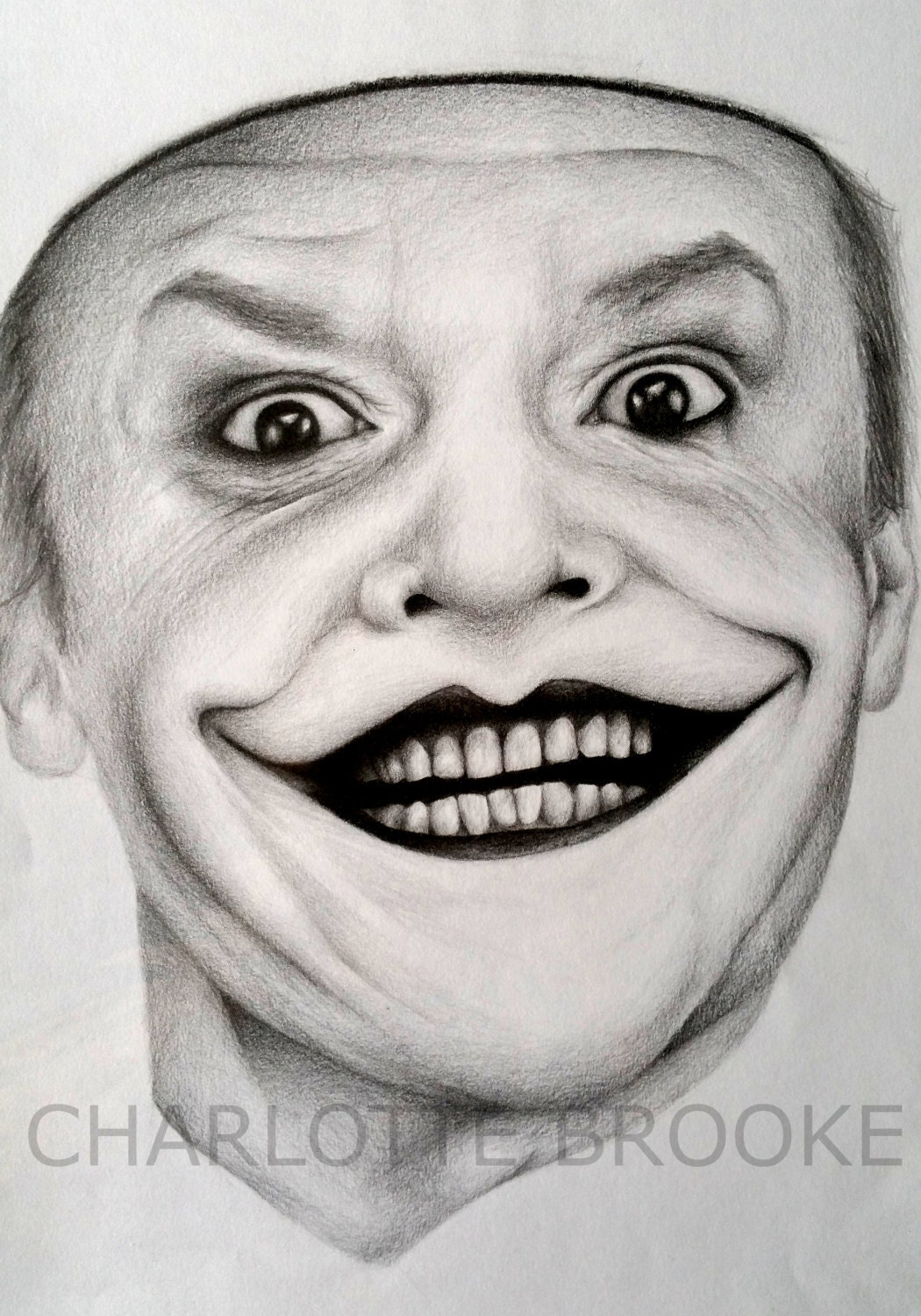 Letto Joker Contenitore Il joker jack nicholson matita disegno ritratto stampa