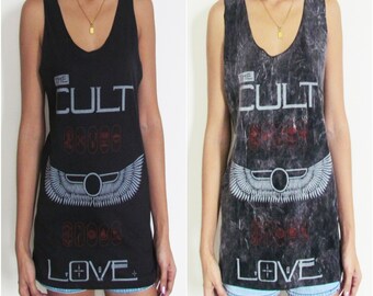 Unisex The Cult Vest Tank-Top Singlet T-Shirt Dress Womens Mens Retro Sizes S M L XL