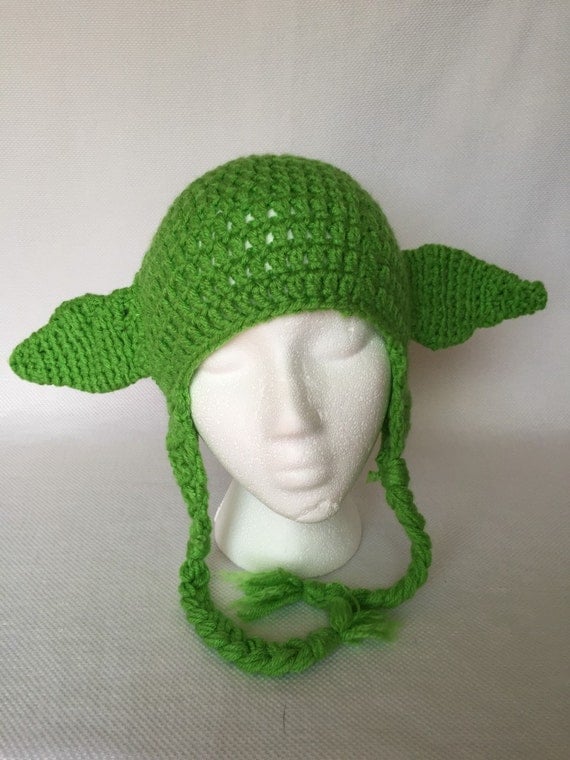 Crochet Yoda beanie /hat by KissingTreeCreations on Etsy