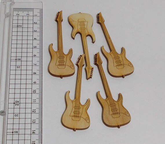 Holz EGitarre 5 Stück 80 mm Hoch für Musiker als