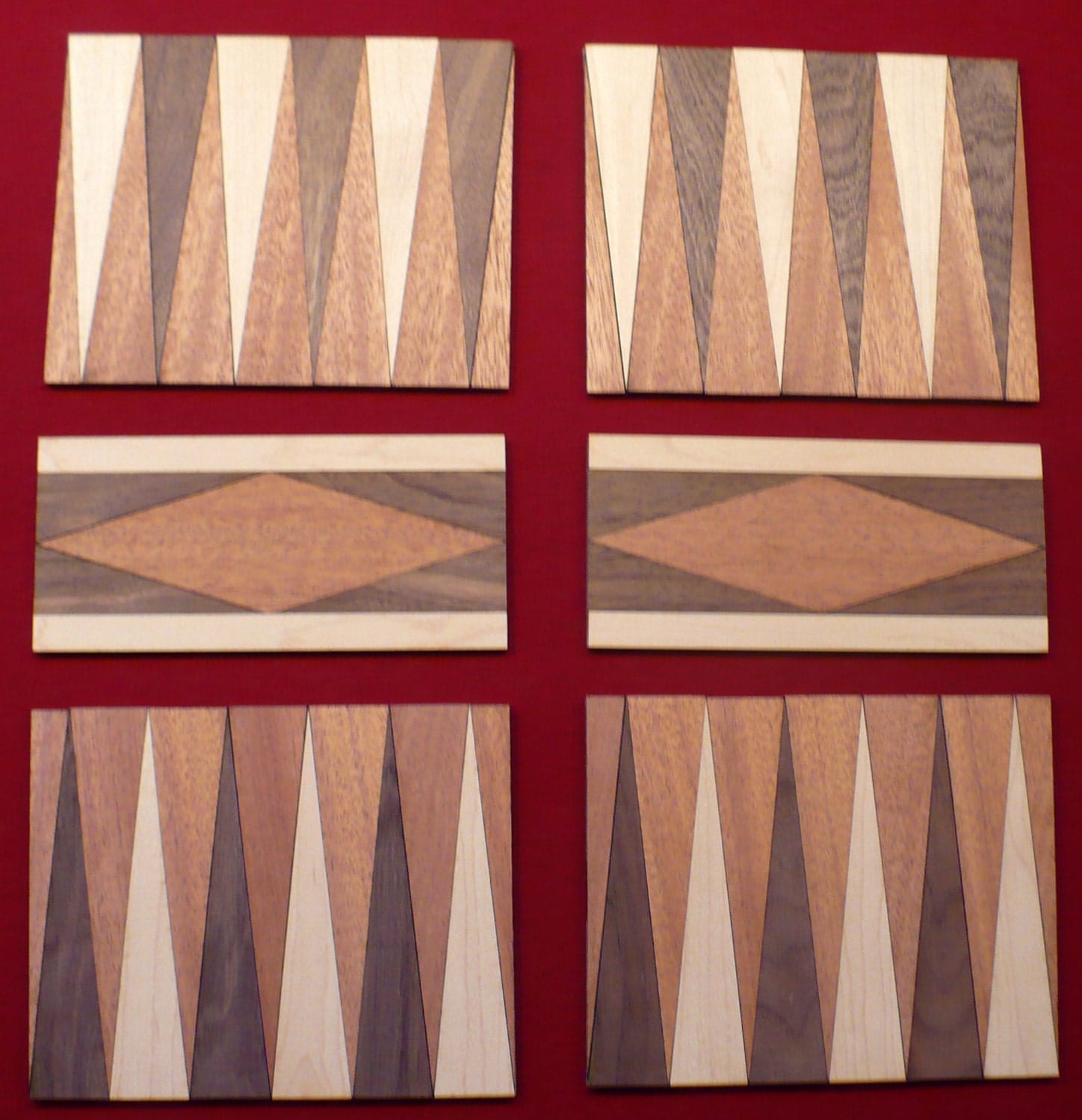 Wooden Backgammon Board Wood Inlay Craft Kit Laser Cut DIY
