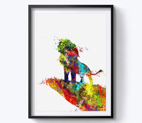 Lion king Watercolor art print The Lion King art print The