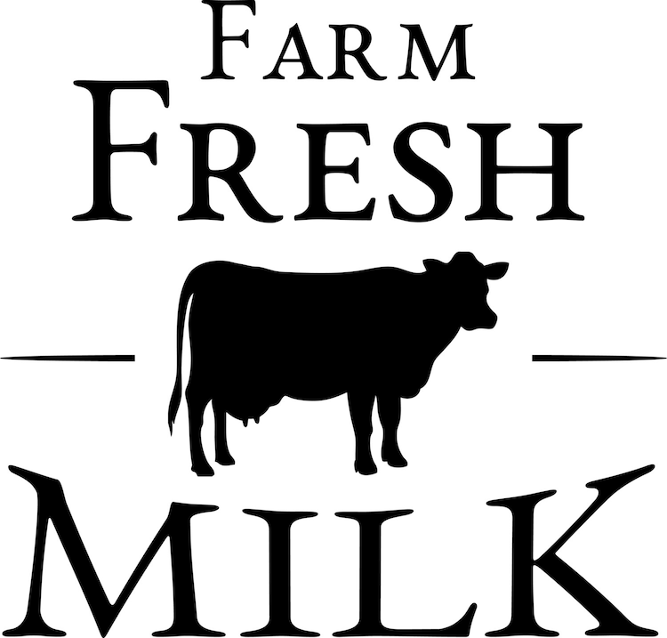 Farm Fresh Milk Cutting Files Design Digital Art Signs by Meyberry