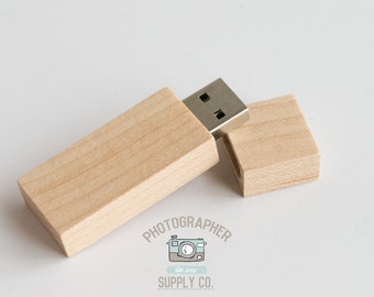Wood/Wooden USB Flash Drive 4GB Capacity with Magnet Top