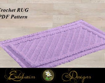 Crochet rug pattern | Etsy