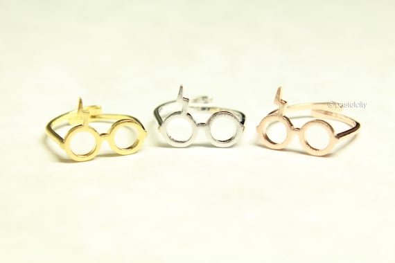 Harry Potter glasses ring,adjustable ring,mens ring,couple ring,unique ...