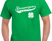Shenanigans Ireland St. Patricks Day drunk beer party drink retro ...