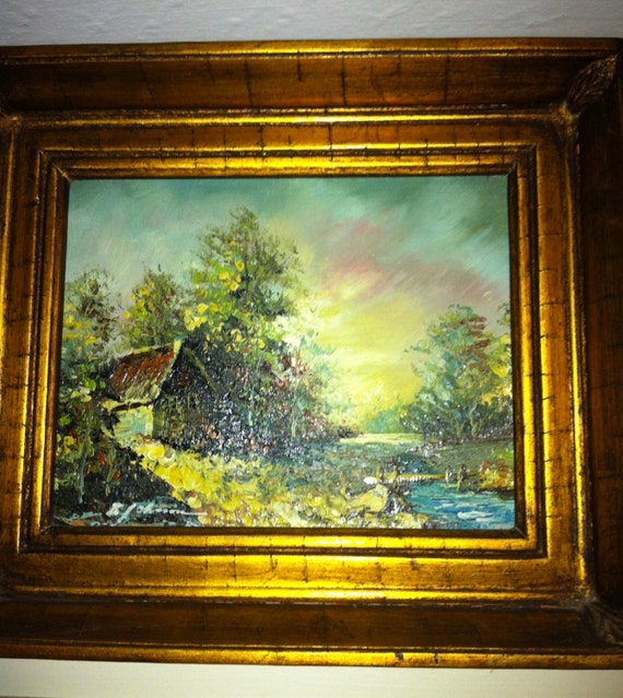 Two oil paintings signed B. Johnson 12 by 14 inches with frame