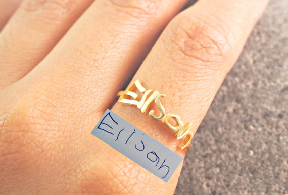 VENTE personnalisée écriture Signature Ring-Memorial Ring-Signature Ring-Handwriting Ring-souvenir bijoux-demoiselle d'honneur-mère cadeau