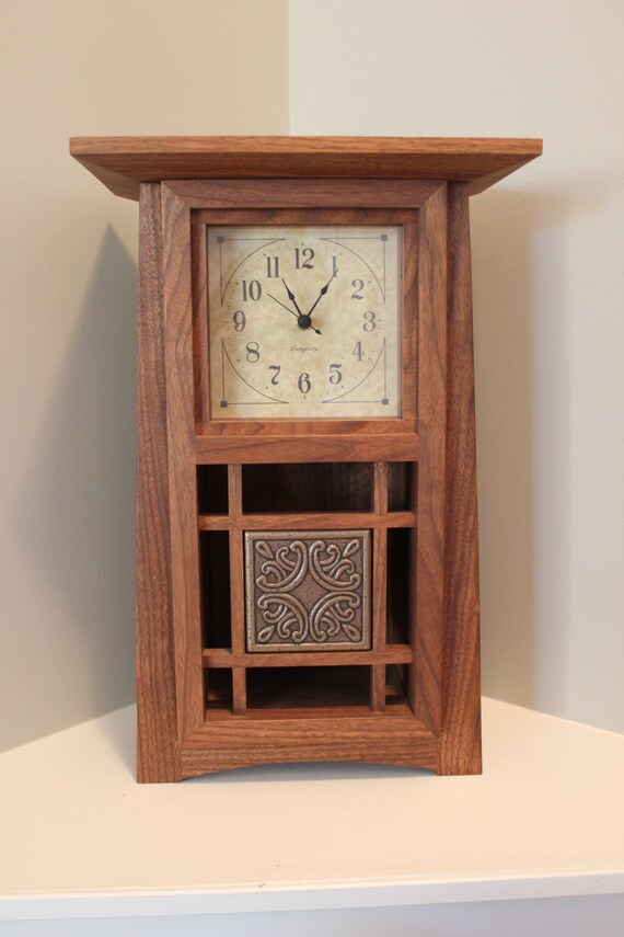 Items similar to Craftsman Mission Style Mantle Clock on Etsy