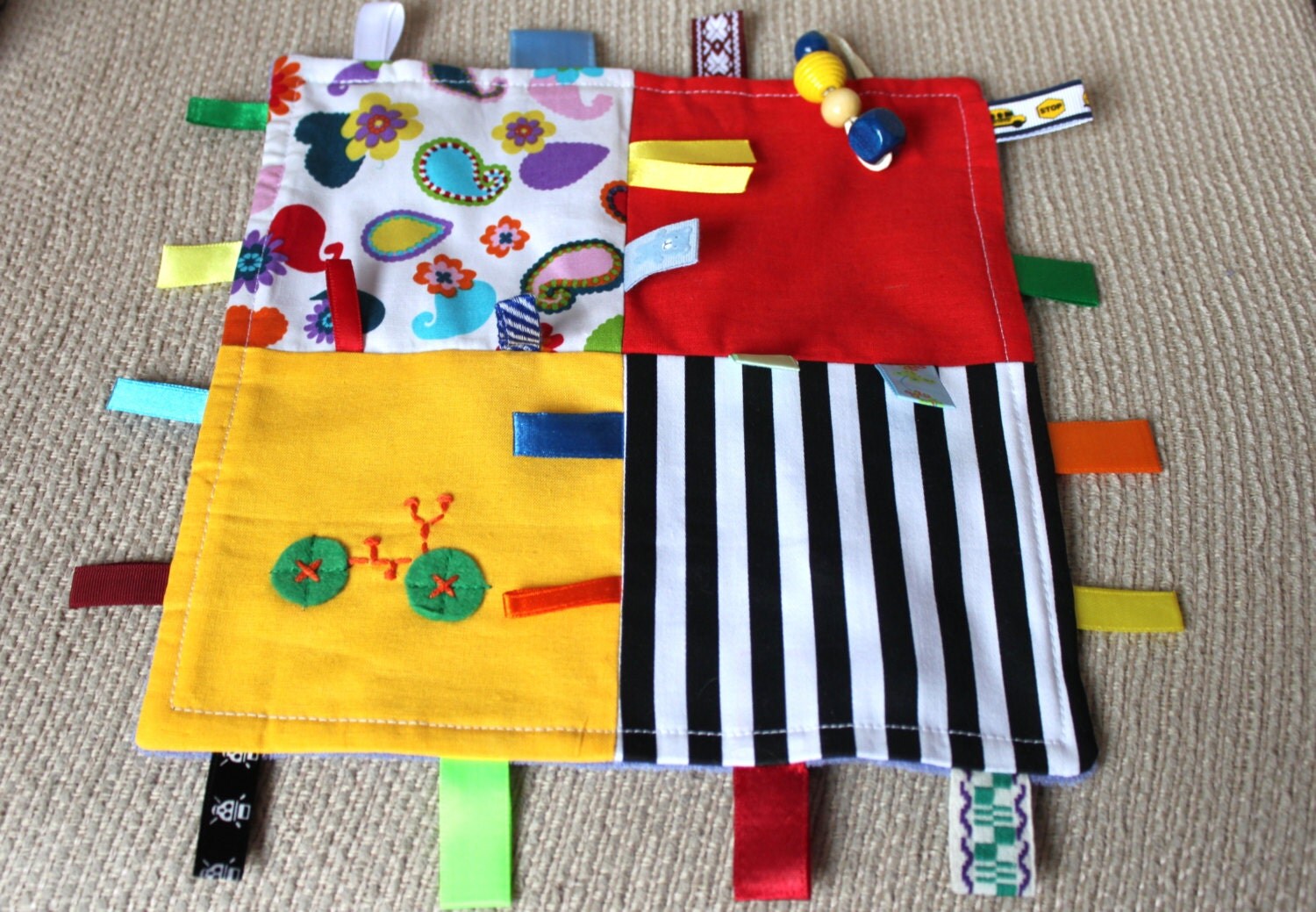 Baby Taggie Blanket with Crinkle materialFree shipping