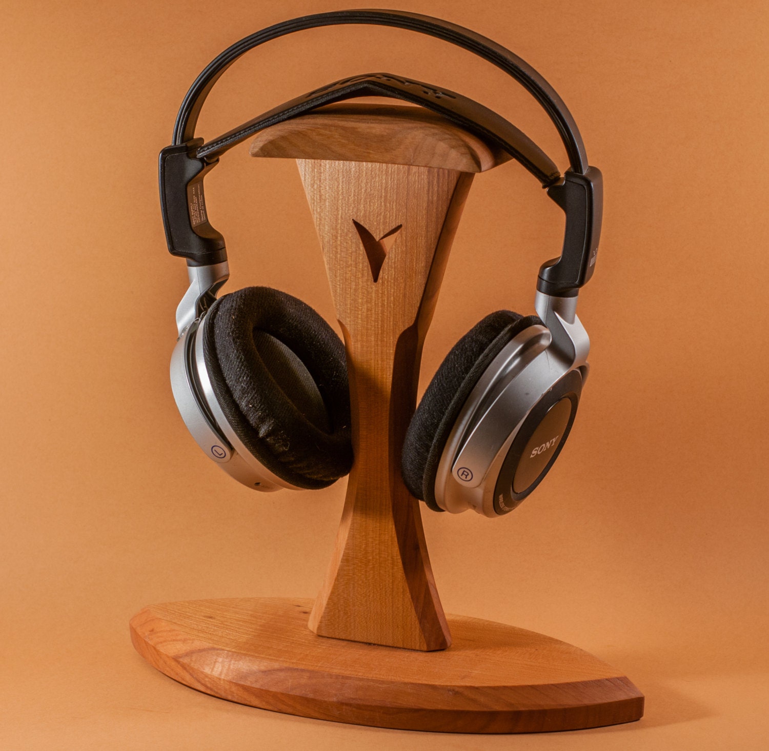 Wooden headphone stand headphone holder hardwood