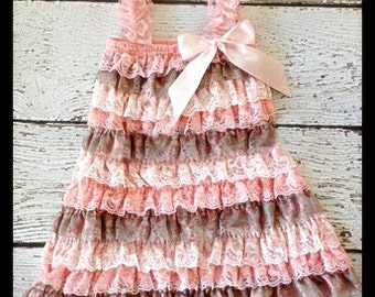 pink and grey frock