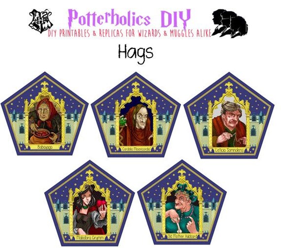 HARRY POTTER Chocolate Frog Cards Hags by Potterholics on Etsy