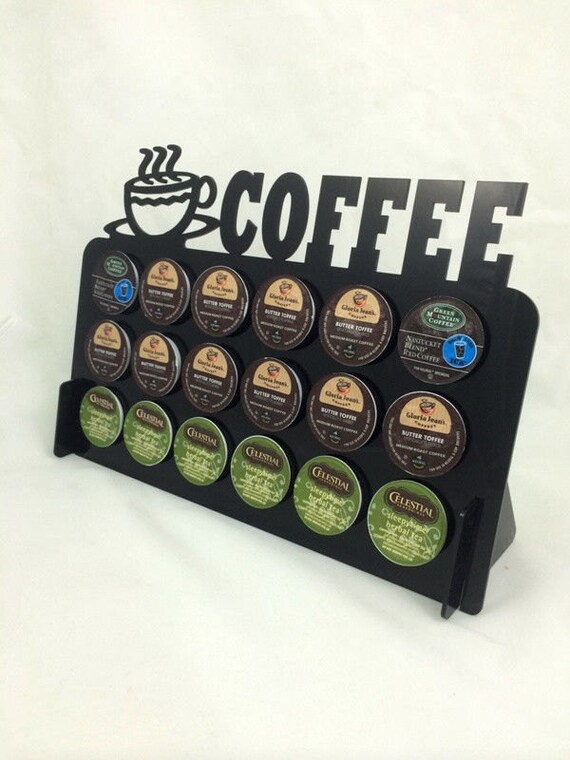 Black 18 K Cup Dispenser Coffee Keurig Tree Pod Holder Acrylic