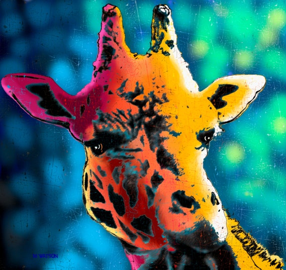 Colorful giraffe print