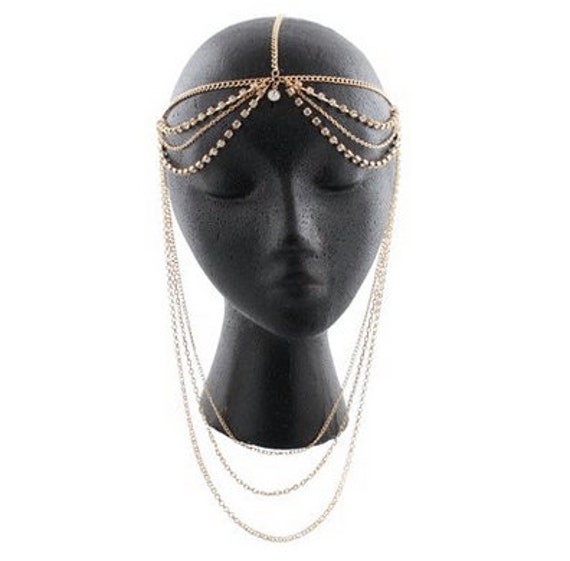 Gold Dainty Headpiece / Head Chain