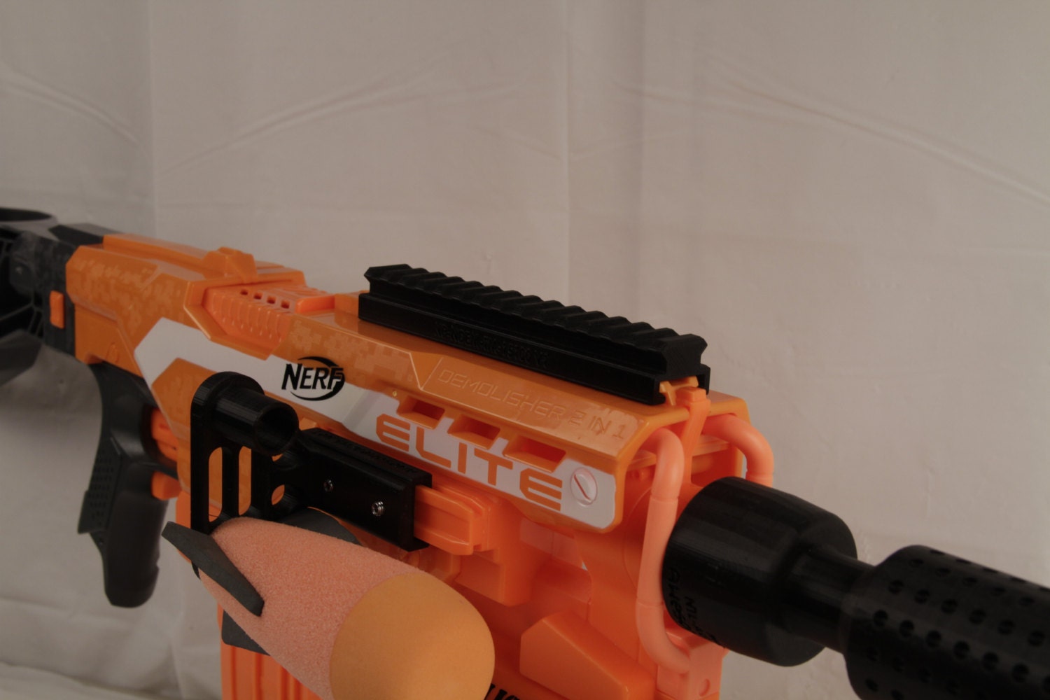 3D Printed Nerf to Picatinny Top Rail Mount for Nerf Gun