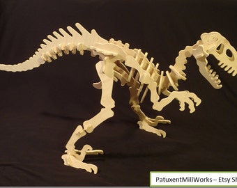 ALLOSAURUS Dinosaur Bones Puzzle by PatuxentMillWorks on Etsy