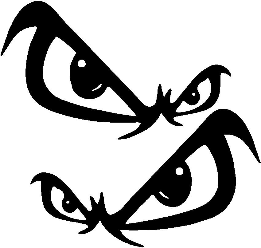 Decal Sticker Cut Vinyl Car Truck Jeep 2 Pair of Eyes Window