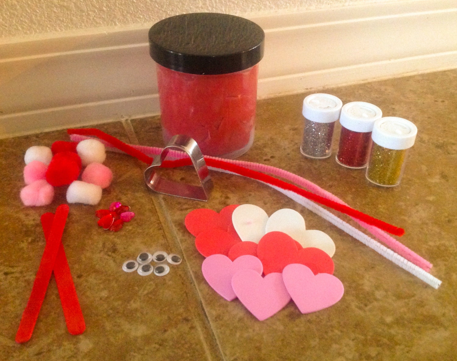 valentine's day playdough kit