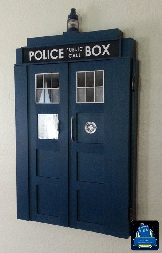 TARDIS inspired Dartboard Cabinet by TARDISCabinets on Etsy
