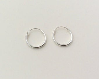 12 mm Sterling Silver Hoop Earrings - Silver Hoop Earrings - Tiny Hoop Earrings - Hoop Earrings - Small Hoop Earring - Silver Hoop Tiny