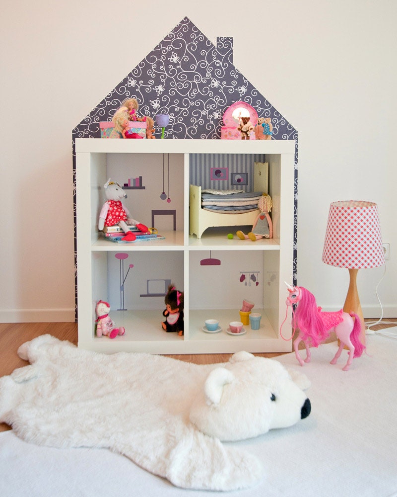 Dollhouse wall stickers suitable for IKEA Kallax or by ...
