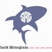 Download Shark Circle Monogram SVG DXF EPS Studio3 Nautical Cut