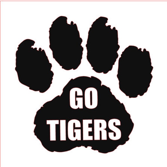 Download Tiger Paw Vinyl Name Decal Paw Print Vinyl Decal Custom