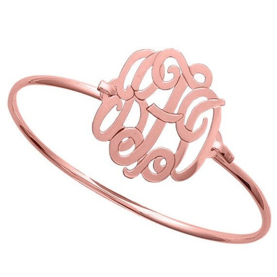 Rose gold rose  , inch bracelet 1 Bracelet Monogram Bracelet Gold personalized Personalized  Monogram