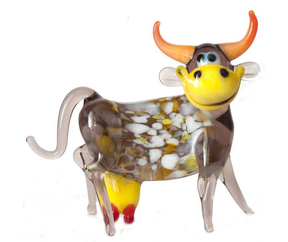 blown glass cow