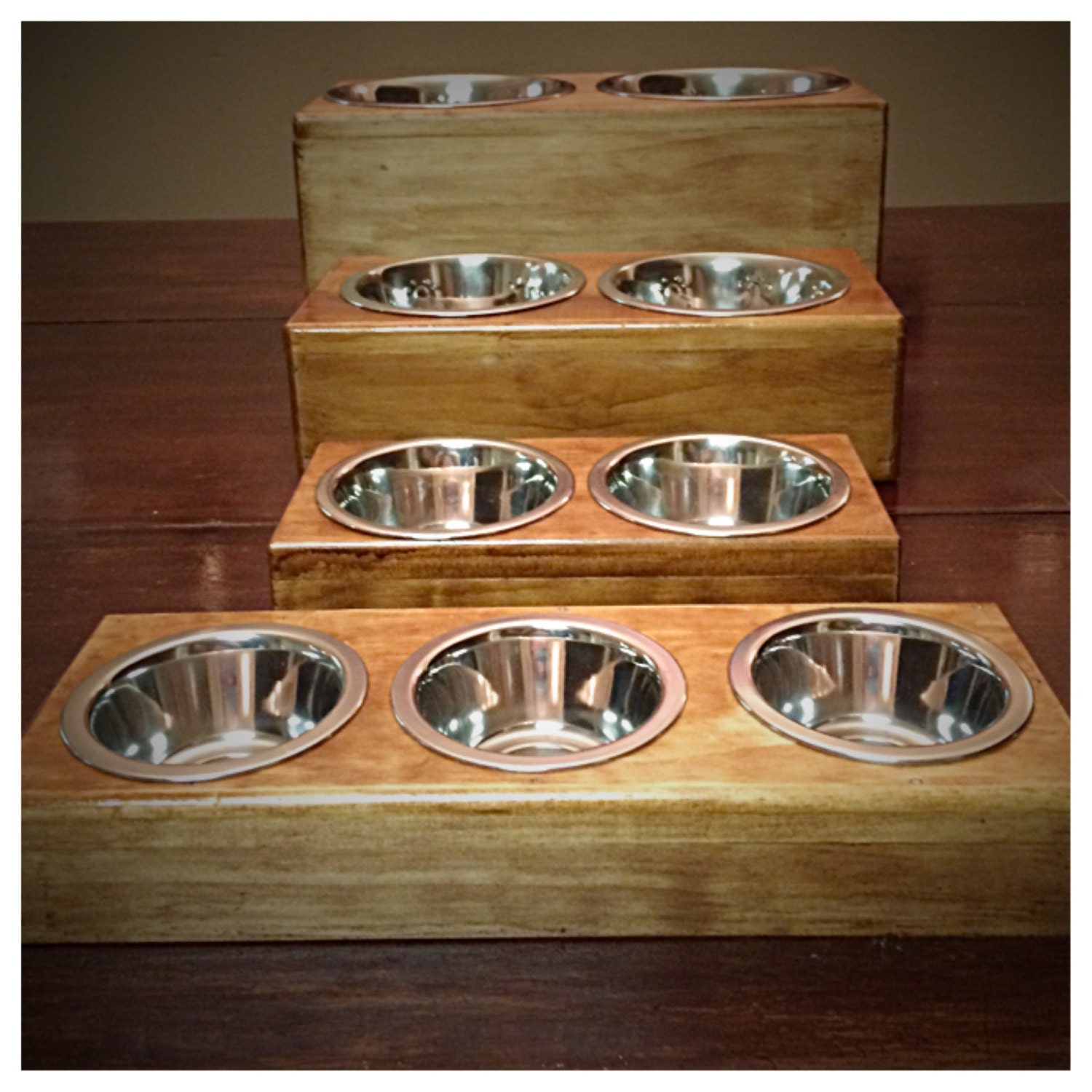 Wood Pet Feeding Station by JoeJessCC on Etsy
