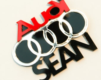 Personalised Audi keychain.