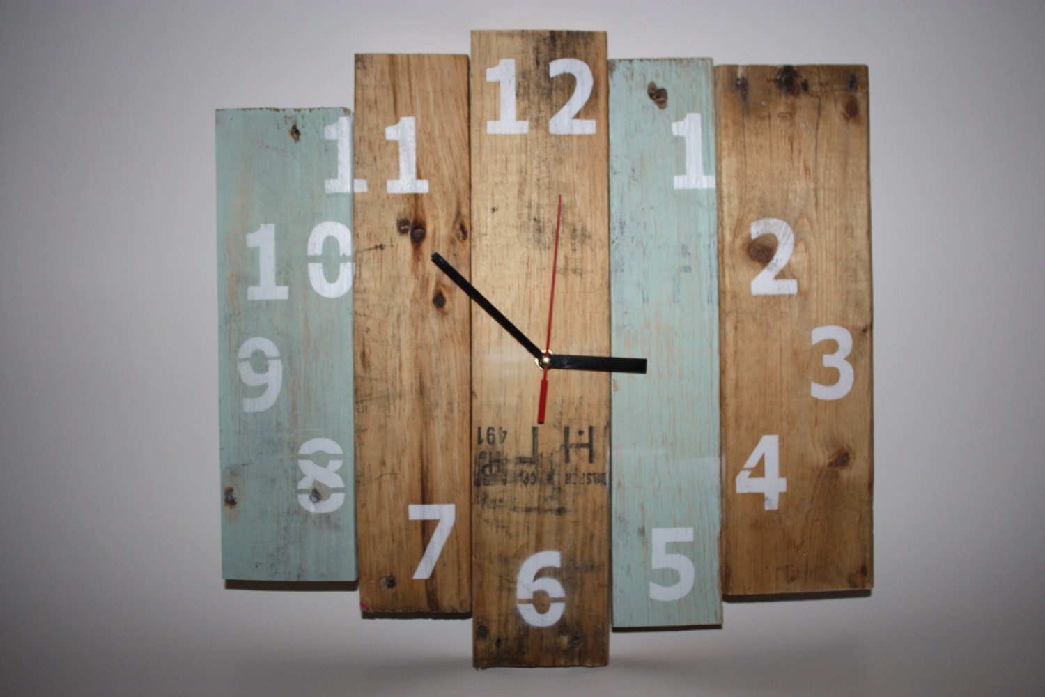 Pallet Wood Clock Recycled Pallet Clock by ZachHoskinsDesign