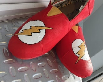 Hand Painted "The Flash" Shoes