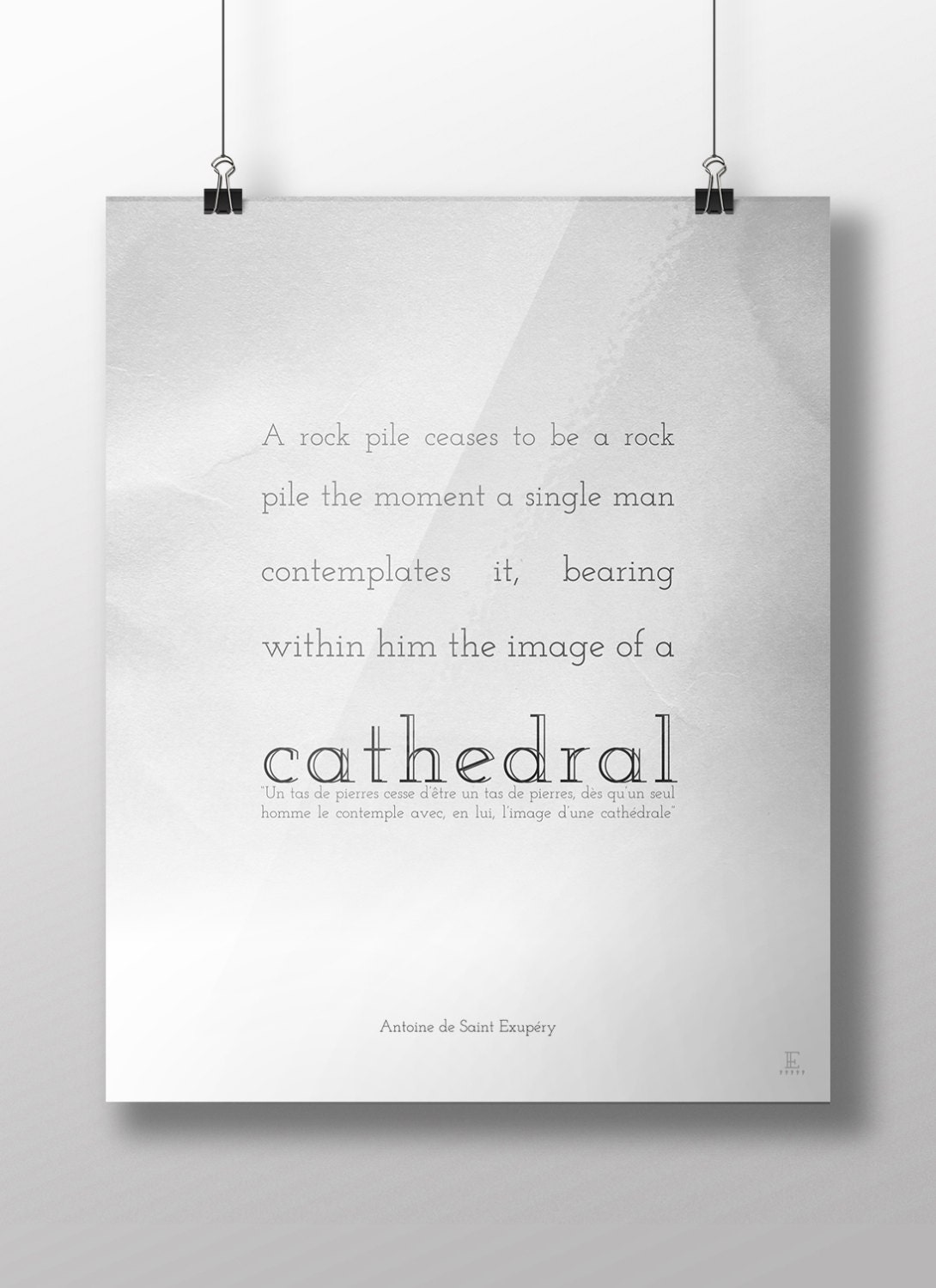 Print with inspirational quote about imagination by Emblematical