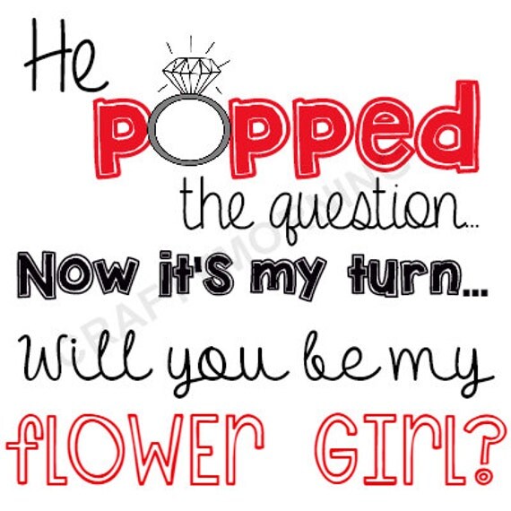 Red He Popped the Question Printables Matron by OneCraftyMorning