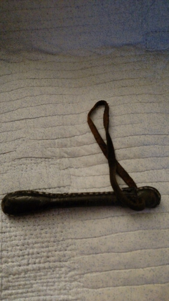 Vintage Antique Police Leather Slap Jack by pathwaytopips on Etsy