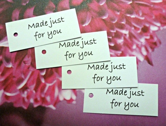 100 Made just for you tags jewelry tags gift tags by NancyMakesToo