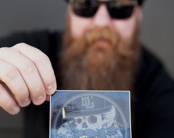 Bearded skull | Etsy